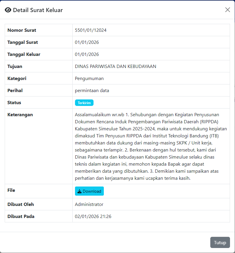 Aplikasi Arsi Surat